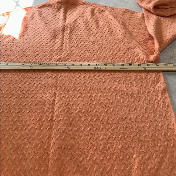 Alan Flusser Mens XXL Coral V Neck Silk Cashmere Textured Sweater - Picture 6 of 6